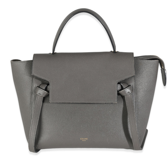 Celine Grey Grained Calfskin Micro Belt Bag